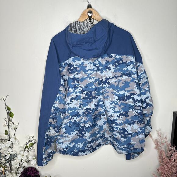 CARHARTT Waterproof Shoreline Vapor Jacket Dark Blue Digi Camo Sz L {B44} - Picture 3 of 8